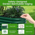 Raised Garden Bed Kit Galvanized Raised Planter 6.4*3.4*0.7Ft Box Outdoor For