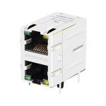 LPJ17402AENL 10/100 Base-T 2X1 Port RJ45 Magnetic Jack Tab Both Green/Yellow LED