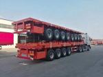 3 Axle Flatbed Semi Truck Trailer 30t 60t For Container Carrying