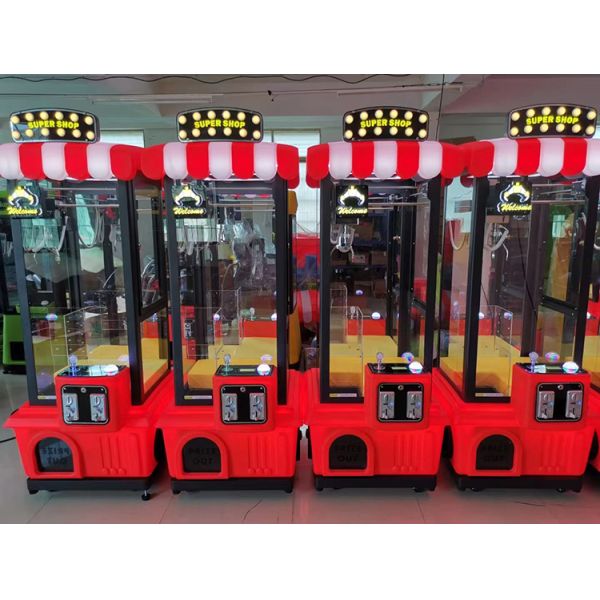 New Hot Sale Playfun Super Shop Mini Crane Claw Machine Coin-operated Game Toy Grab Machine