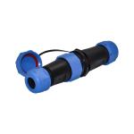 IP68 Waterproof Circular Plastic Connectors Inline Cable Plugs Brass Contact