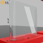 Transparent 20mm Polystyrene Desk Sneeze Guards