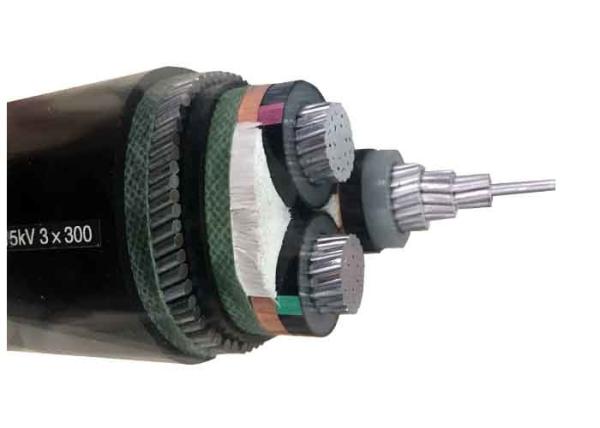 8.7/15kV 3x300SQMM Steel Wire Armoured Aluminum Cable YJLV32 AL/XLPE/SWA/PVC