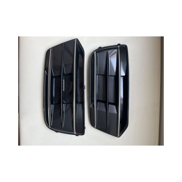 Car Front Fog Light Fog Lamp Grille Grill Cover for Audi Q5 2018 2019 2020 80D807679E 80D807680E(RU6)