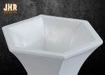Lightweight Glossy White Fiberglass Planters Floor Vases Wedding Decor Items