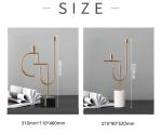 Classic Marble Base 520mm 460mm Gold Metal Candle Holder