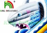 Single Lane 0.55mm PVC Tarpaulin Inflatable Dry Slide / CE Shark Inflatable