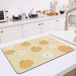 Rectangle Dish Drying Mat Sustainable Microfiber and Diatomite Kitchen Mat at a