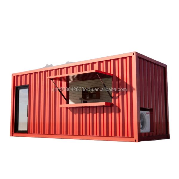 Modern 20 FT 40 FT Prefab Home Container Wooden Prefabricated Outdoor Restaurant Coffee Bar for Customized Color