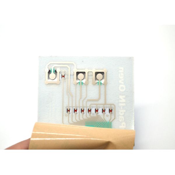 Embossed Tactile Metal Dome Membrane Switch Keypad With LED Display Window