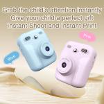 Instant Printing Inkless Video Digital Toy Camera For Tweens Kids 1080P 1300mA