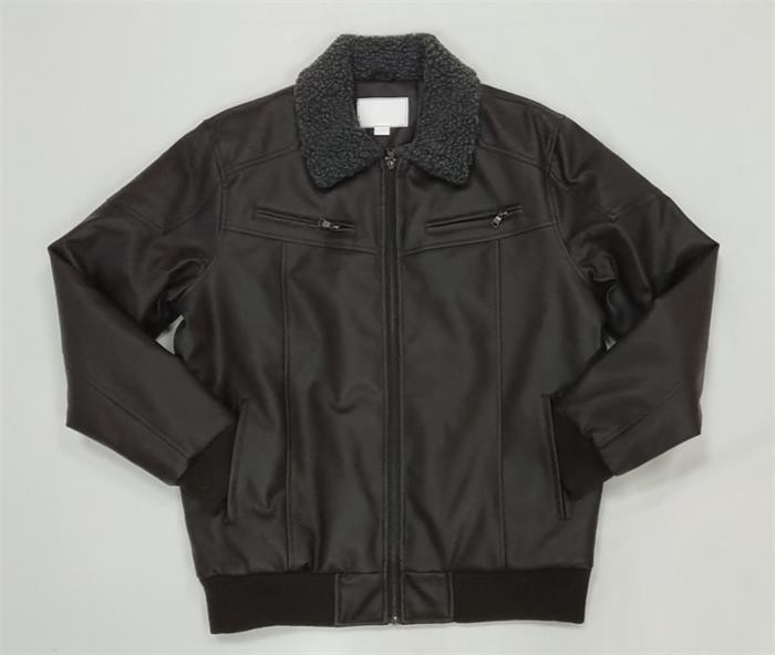 Utility Summer Padded Wax Jacket Mens Black Pu Biker Jacket
