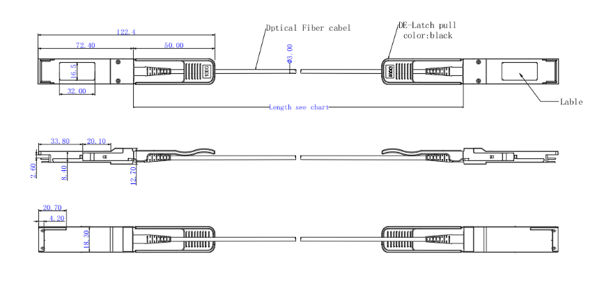 MM 100G QSFP28 100G AOC Cisco Compatible QSFP MMF AOC Active Optical Cable
