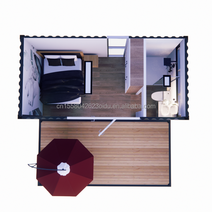 Fast Build Tiny House Container Houses Modern Design Style Prefab Homes for One Bedroom One Bathroom Living Solution