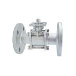 Pn16 SS304/SS316 Stainless Steel Three-Piece High Platform Flanged Ball Valve