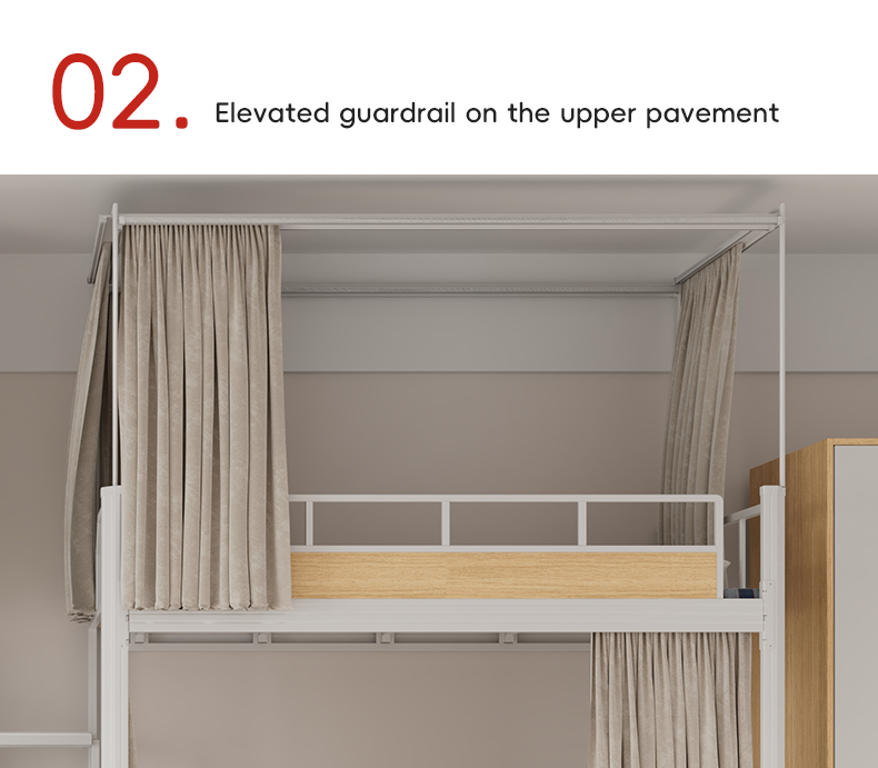 Modern Furniture Student Bunk Bed School Dormitory Bunk With Desk Support customization