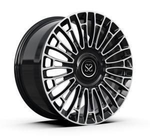 Wholesale Staggered Monoblock Forged Wheels Rims 20x8.5 20x9.5 Gloss Black Machined Face from china suppliers