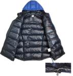 Blue Mens Warm Waterproof Coat , Hooded Mens Waterproof Puffer Jacket