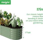 Raised Garden Beds 3.4*2*1.4 Ft Outdoor Galvanized Garden Planter Box For