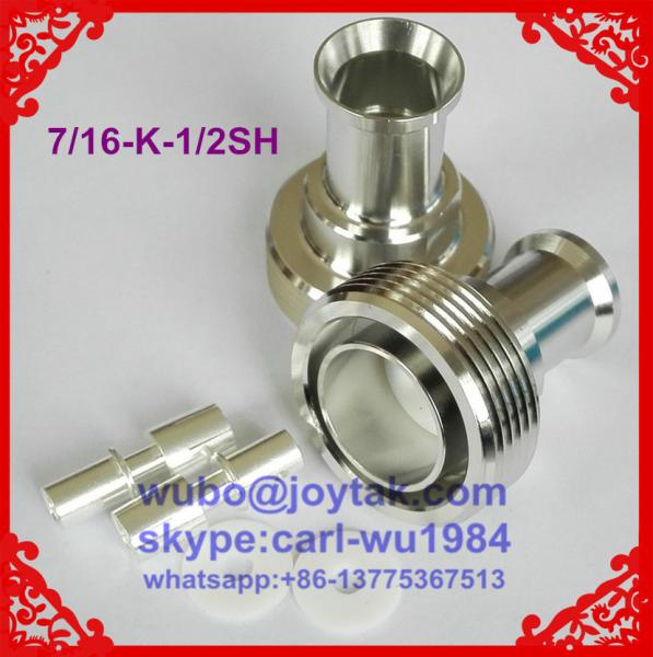 DIN 7/16 female connector soldering type for 1/2superflexible cable all brass