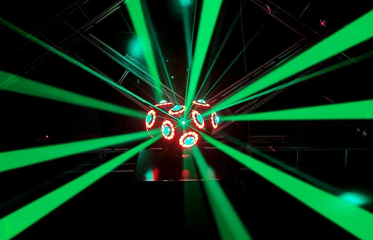 Outdoor LED Moving Head Lights with Disc Ball Party Birthday Function DMX Disco Lights