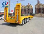 3 Axle Drop Deck 50-70 Ton Low Bed Semi Trailer for Multi Axles Lowboy Flatbed