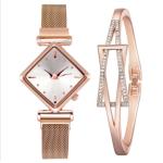 3Bar Waterproof Ladies Watch And Bracelet Gift Set ODM Availbale