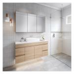 Modern Hotel Bathroom Vanity Cabinet with Solid Wood Construction and Lacquer