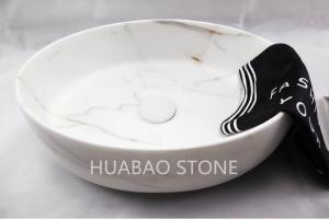 Wholesale Calacatta Raised Sink Bowl Smooth Honed Finish Easy Installation Unique Hand Crafted from china suppliers