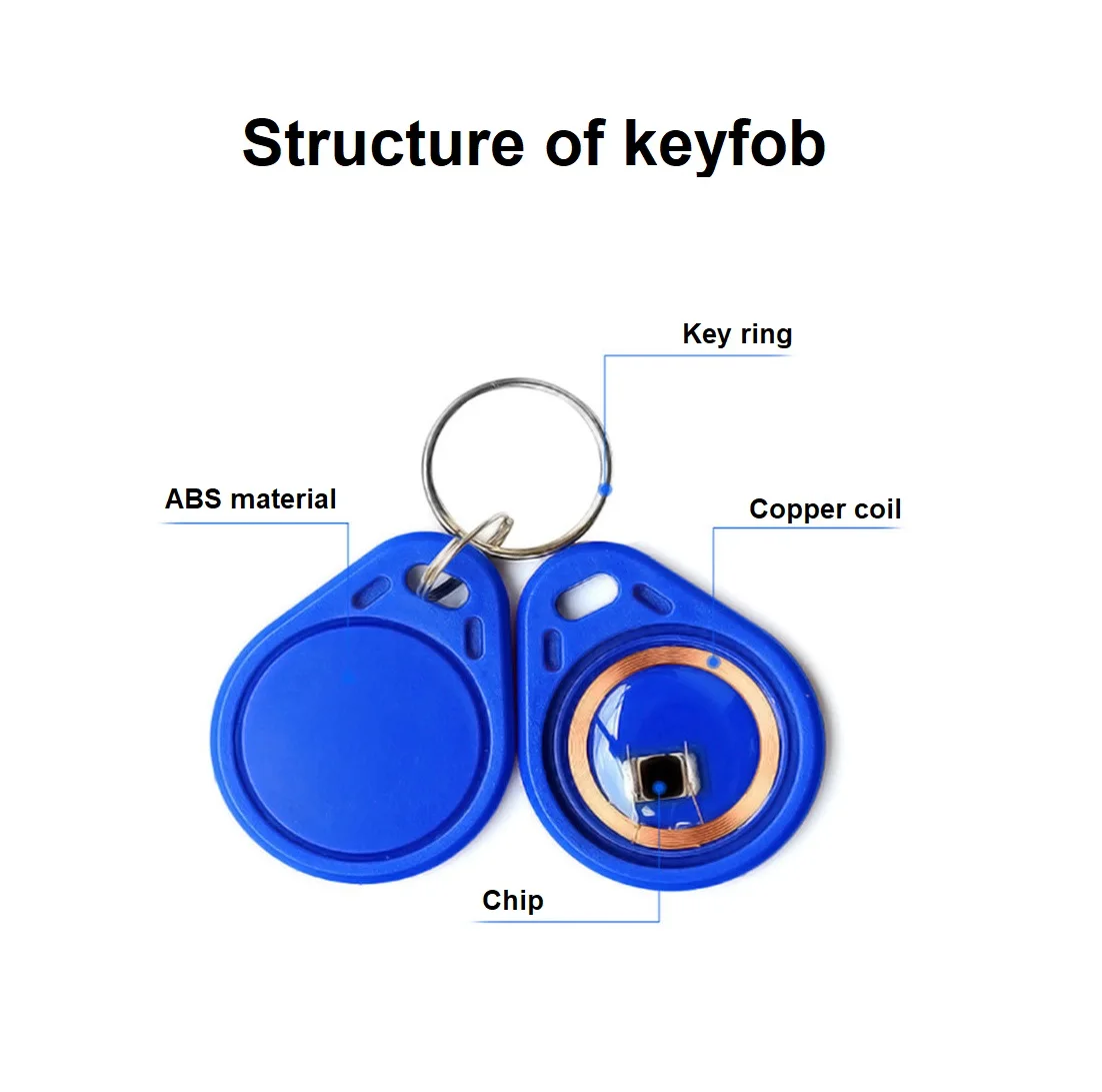 125kHz RFID Tag Keychain Auid Programmable Rewritable EM4305 RFID Keyfob T5577 Keytag
