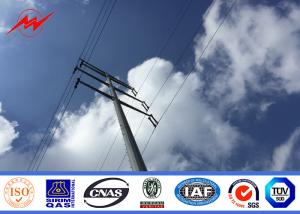 Wholesale 30KM 69kv Galvanized Steel Pole With Cross arm For Transmission Line from china suppliers
