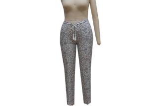 Wholesale Cashew Print Ladies Casual Pants Plus Size Tall Trousers With Pompom Waist String from china suppliers