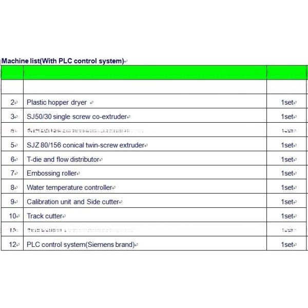 PMMA ASA Roof Tile Production Line 50/30 PVC Extrusion Machine