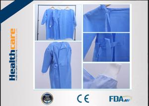 Wholesale Reinforced Disposable Surgical Gowns 120x140 High Risk Sterile SMS Gown With Knitted Cuff from china suppliers