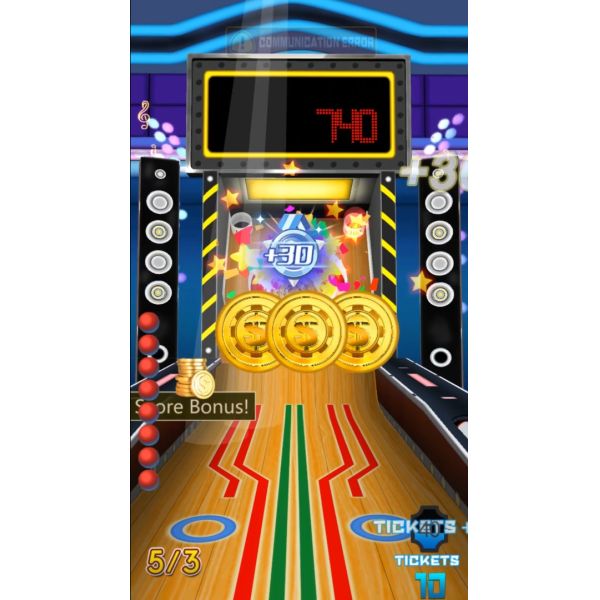 Arcade Bowling Ticket Redemption Game Machine Coin Operated Customized Power