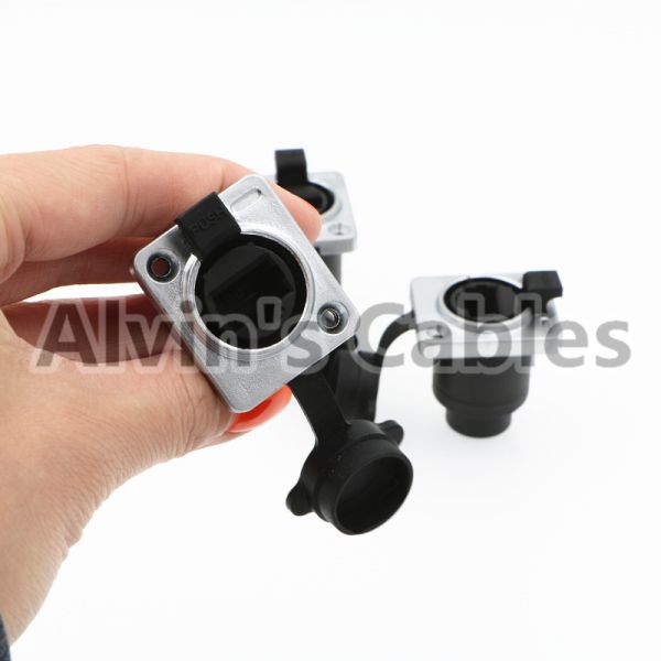 Alvin's Cables 3 Pcs RJ45 Waterproof Coupler Socket Connector IP65 Ethernet Panel Mount RJ45 Connector Black