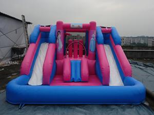 Wholesale Outdoor Amusement Park Black Color Inflatable Water Slide With Pool For Kids from china suppliers