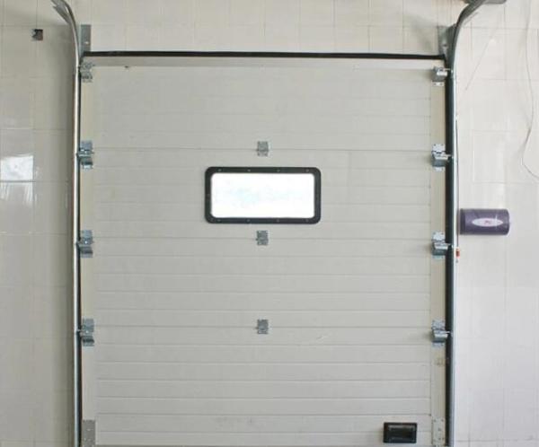 Waterproofing Automatic Industrial Sectional Door 50mm Panel Coated Steel