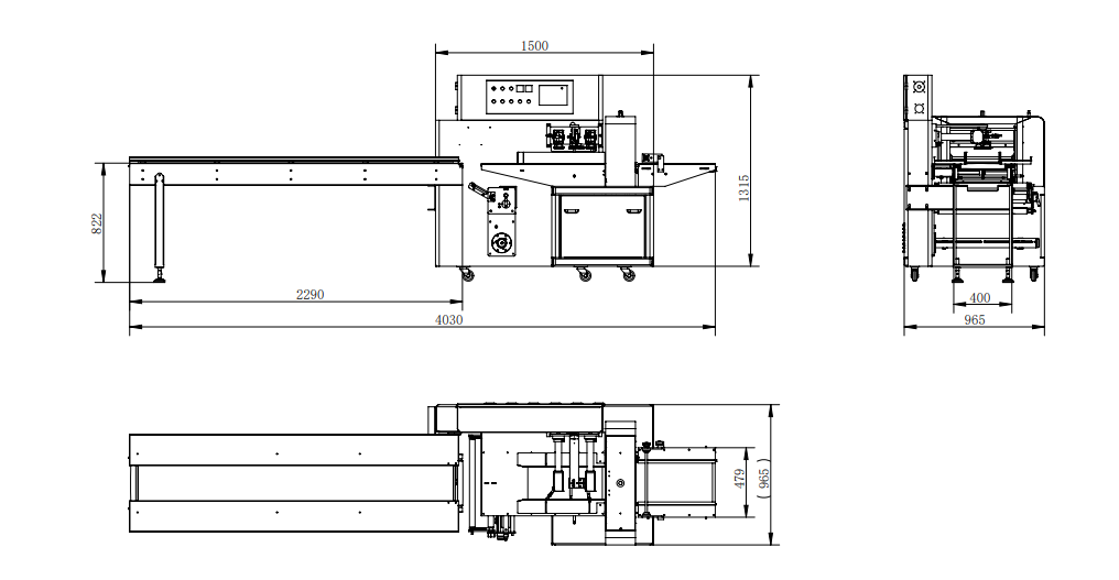 Electric Driven Automatic Sausage Packing Machine for Horizontal Pillow Packaging