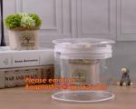 clear cylinder circular promotional storage pvc zipper closure cosmetic bags,