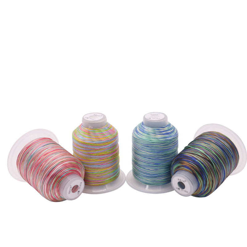 Multi Color Sewing Threads Polyester Rainbow Thread for Weaving Crafts 100% Polyester