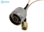 Low Loss RG316 Straight N Male to SMA Male RF Pigtail Cable For Wireless