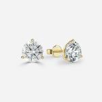 Lab Grown Diamond Stud Earrings 2 Carat 18K 14K 10K 9K Platinum