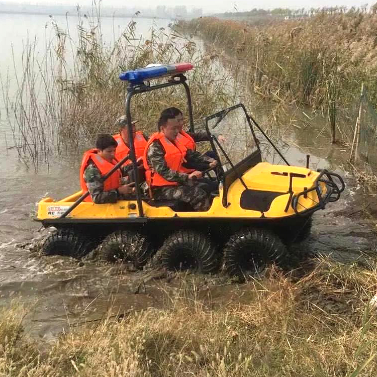 8 Wheels Drive Flood Rescue Amphibious Vehicle For Lake