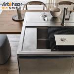 Base Cabinets Luxury Italian Design Modern Kitchen Cabinet Set Stone Top Wood