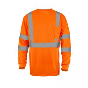 Wholesale Wholesale Fluorescent Orange O Neck Reflective Safety Mens Custom Logo Sleeve Hi Vis T Shirt from china suppliers