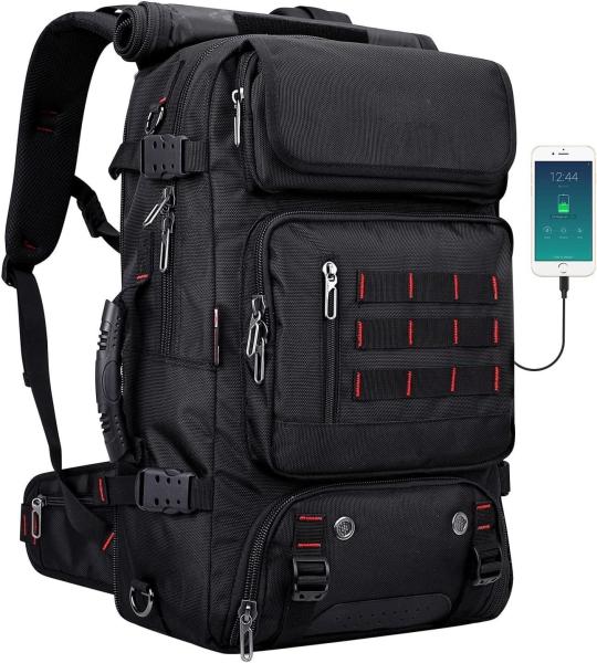 Black Large Capacity Airline Convertible Nylon Carry on Customizable Duffle Bags