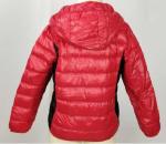 Heat Retention Kids Winter Down Jacket With Fix Hoody Water Repellent