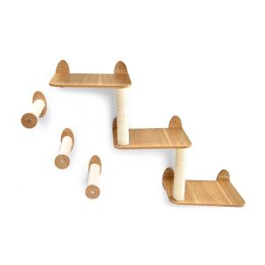 Wholesale OEM Available Modern Pet Furniture Wood Wall Cat Climbing Shelves from china suppliers