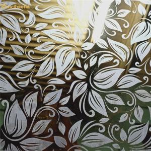 Wholesale Flower Etched Stainless Steel Sheet Mirror Elevator SS Plate from china suppliers